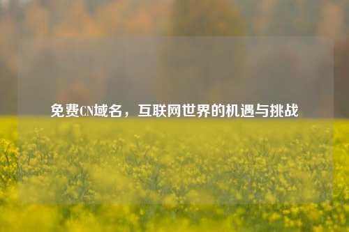 免费CN域名，互联网世界的机遇与挑战