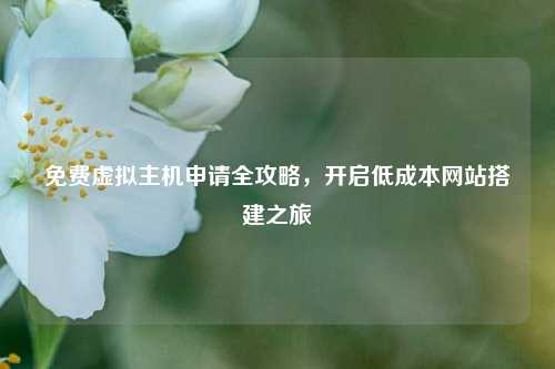 免费虚拟主机申请全攻略，开启低成本网站搭建之旅