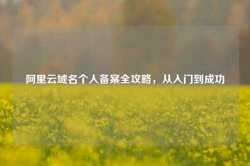 阿里云域名个人备案全攻略，从入门到成功