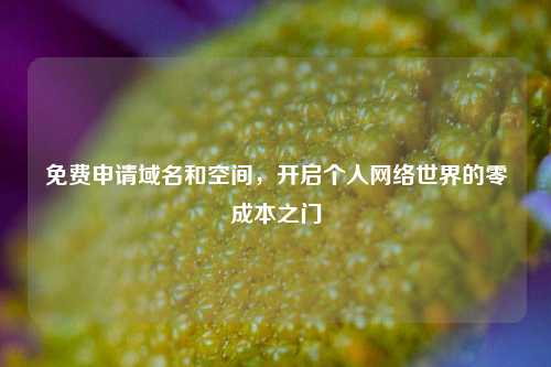 详细阅读:免费申请域名和空间,开启个人网络世界的零成本之门 免费申请域名和空间,开启个人网络世界的零成本之门