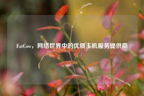 FatCow，网络世界中的优质主机服务提供商