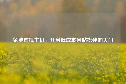 免费虚拟主机，开启低成本网站搭建的大门