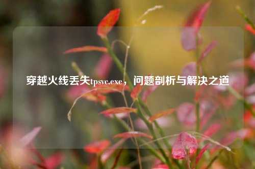 穿越火线丢失tpsvc.exe，问题剖析与解决之道