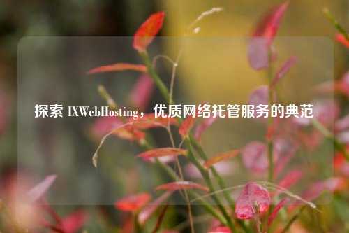 探索 IXWebHosting，优质网络托管服务的典范