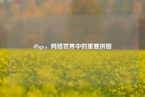 iPage，网络世界中的重要拼图