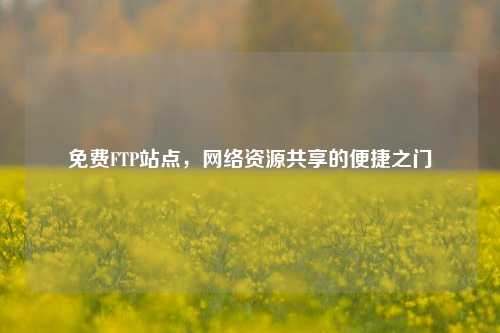免费FTP站点，网络资源共享的便捷之门