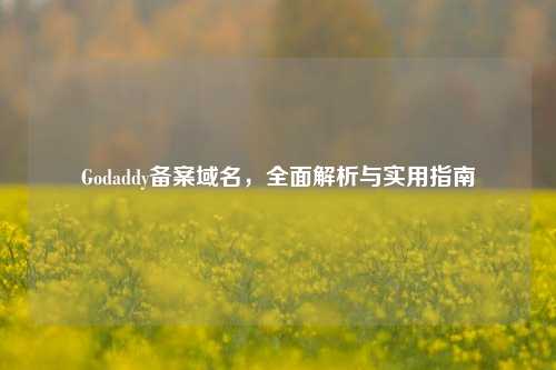 Godaddy备案域名，全面解析与实用指南