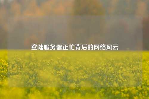 登陆服务器正忙背后的网络风云