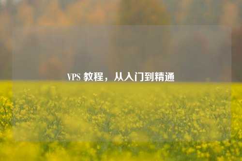 VPS 教程，从入门到精通