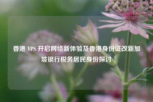 香港 VPS 开启     新体验及香港身份证改新加坡银行税务居民身份探讨