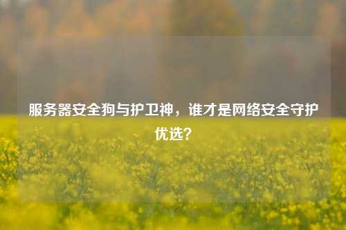 服务器安全狗与护卫神，谁才是     安全守护优选？
