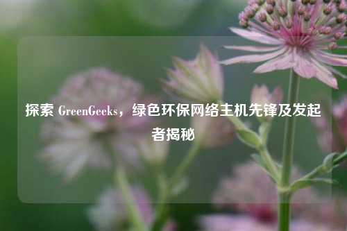探索 GreenGeeks，绿色环保     主机先锋及发起者揭秘