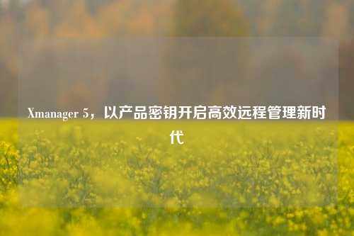 Xmanager 5，以产品密钥开启高效远程管理新时代