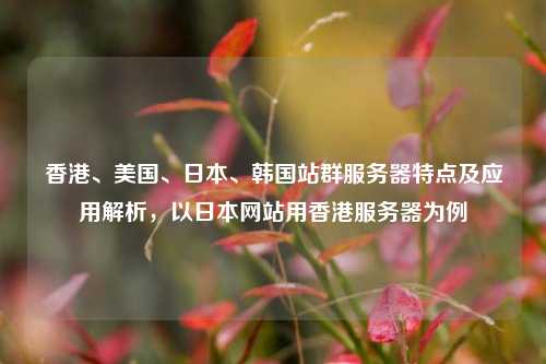 香港、美国、日本、韩国站群服务器特点及应用解析，以日本网站用香港服务器为例