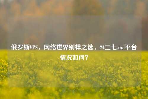 俄罗斯VPS，     世界别样之选，24三七.me平台情况如何？