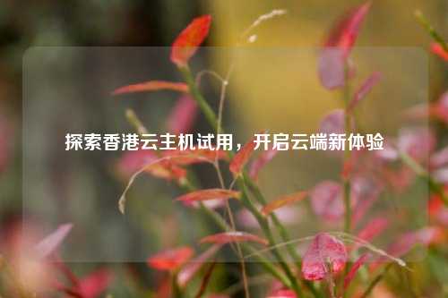 探索香港云主机试用，开启云端新体验