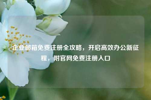 企业邮箱免费注册全攻略，开启高效办公新征程，附官网免费注册入口
