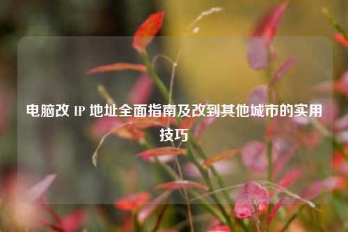 电脑改 IP 地址全面指南及改到其他城市的实用技巧